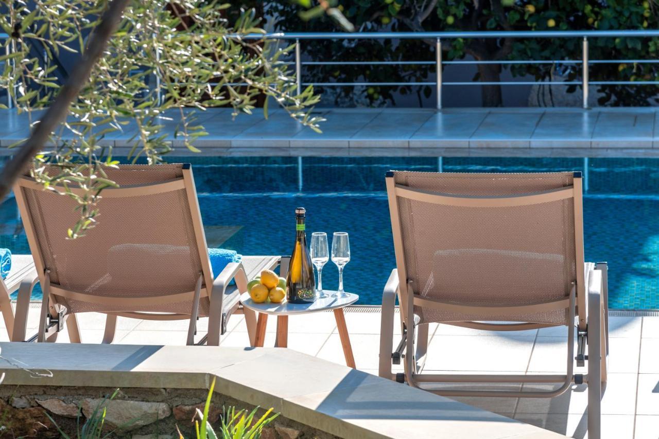 Cretan Lux Villa Heated Pool Gavalochori Exterior foto
