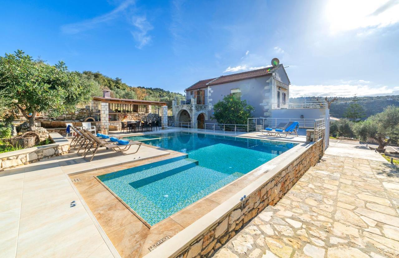 Cretan Lux Villa Heated Pool Gavalochori Exterior foto