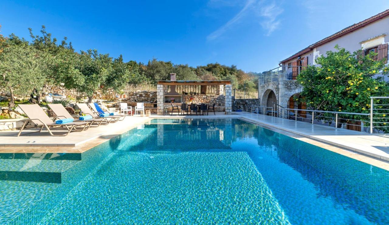 Cretan Lux Villa Heated Pool Gavalochori Exterior foto