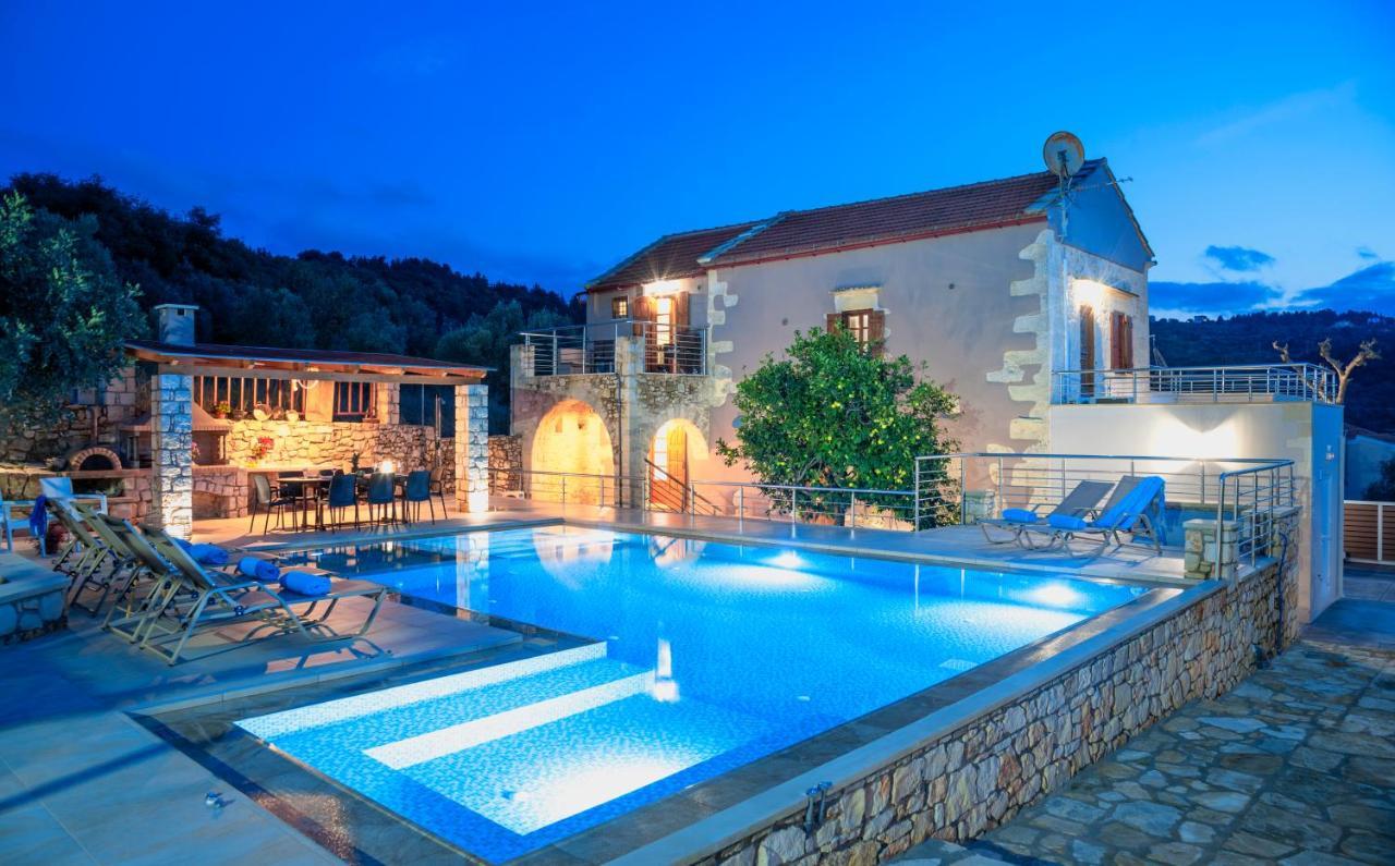 Cretan Lux Villa Heated Pool Gavalochori Exterior foto
